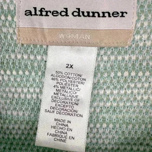 NWT Alfred Dunner Women’s Plus Size Lady Like Knit Boucle Cotton Jacket Size XL - Picture 7 of 14
